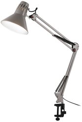 Лампа настольная офисная на струбцине для школьника ЭРА N-121-E27-40W-GY хай-тек, лофт, серый