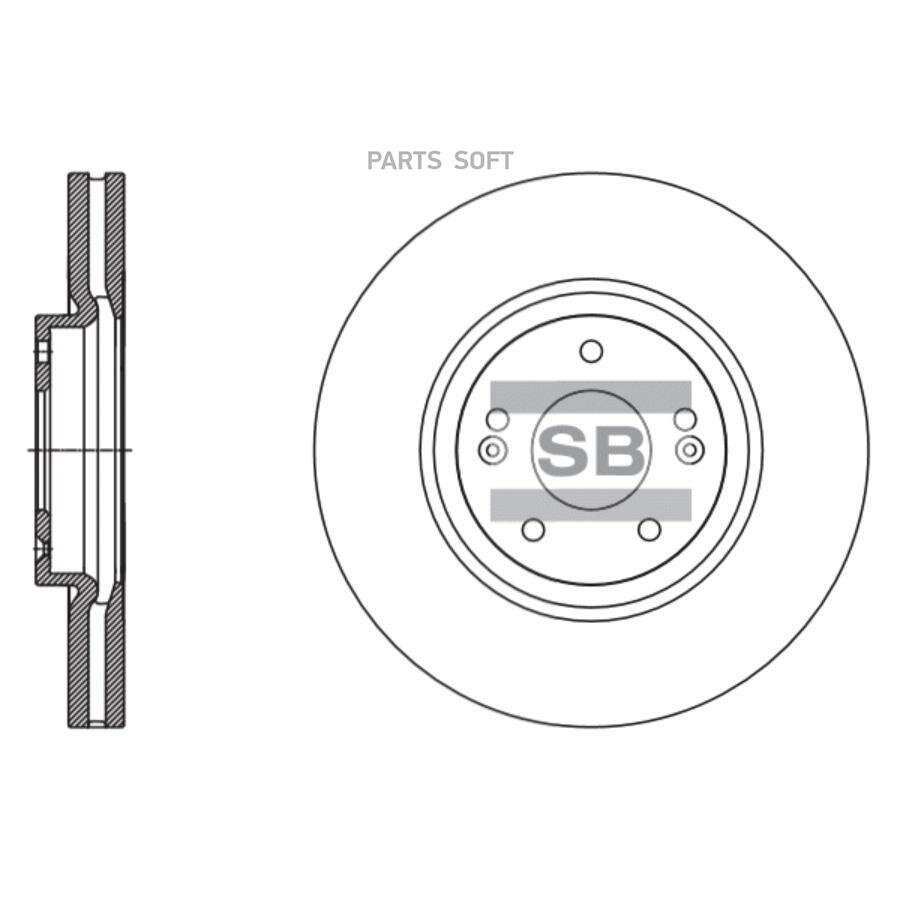 SANGSIN BRAKE SD1132 SD1132_диск тормозной передний!\ Hyundai ix55 3.0V 08 1шт