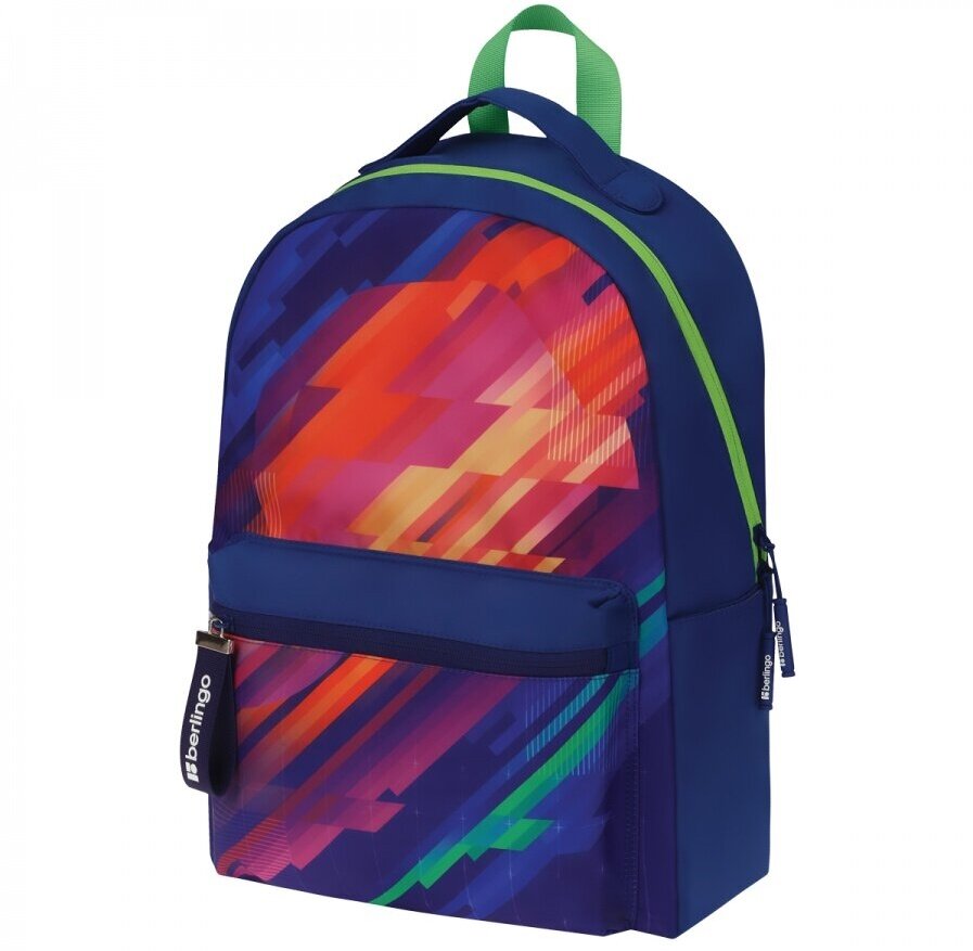 Рюкзак школьный Berlingo "Glitch" 41x28x16см, 1 отделение, 3 кармана, уплотненная спинка (RU090S14)