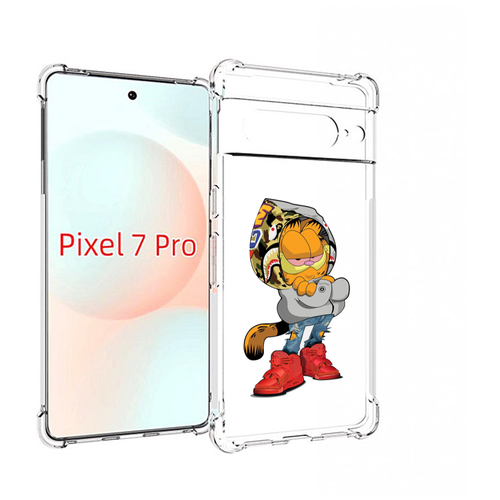Чехол MyPads модный-котяра детский для Google Pixel 7 Pro задняя-панель-накладка-бампер