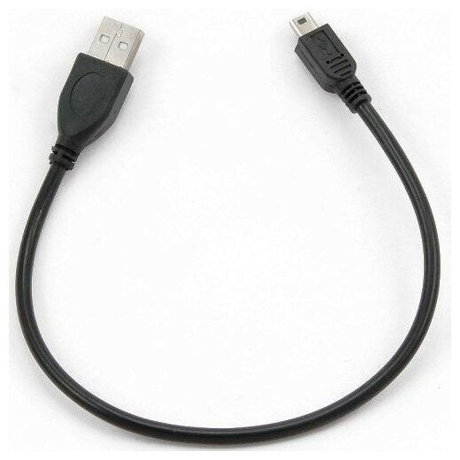 Кабель USB2.0 Am-miniB Cablexpert CCP-USB2-AM5P-1, позолоченные разъемы - 0.3 метра