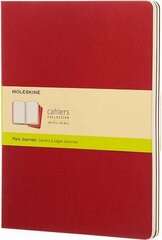 Блокнот Moleskine CAHIER JOURNAL CH123 19х25 см обложка картон 120 стр. без линовки, клюквенный (3 шт)