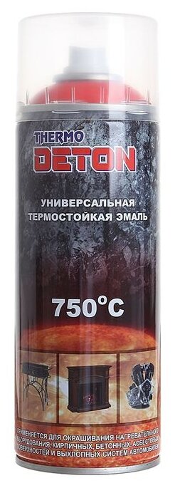 Краска аэрозольная термостойкая 750*С Deton красная 520 мл DETON DTN-A70788 | цена за 1 шт