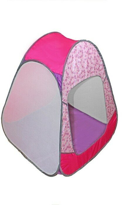 BELON Палатка детская игровая «Радужный домик» 80 × 55 × 40 см, принт «Цветы на розовом»
