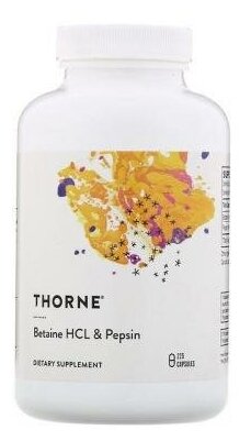 Thorne Research Betaine HCL & Pepsin 225 Capsules