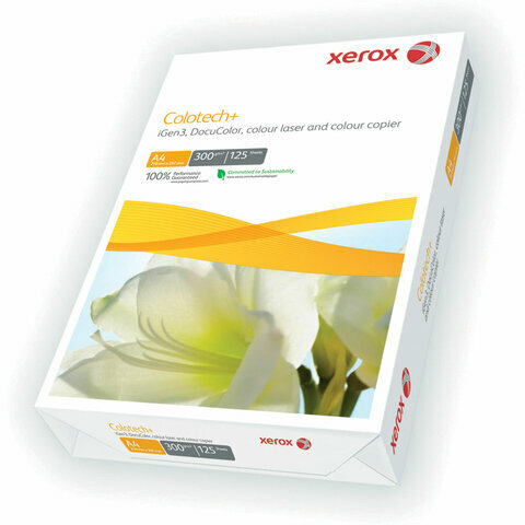 Бумага XEROX COLOTECH+, A4, 300 г/м2, 125 л, для полноцветной лазерной печати, А+, 170% (CIE), 79837, 003R97983