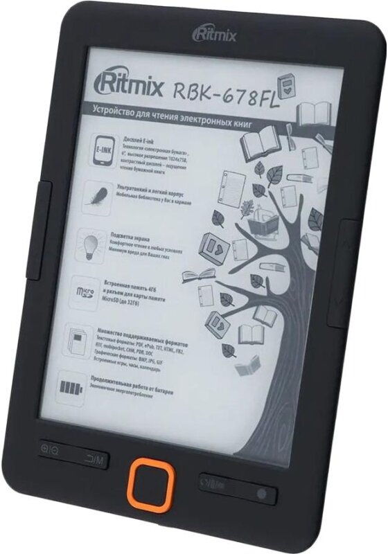 Книга электронная RITMIX RBK-678FL black