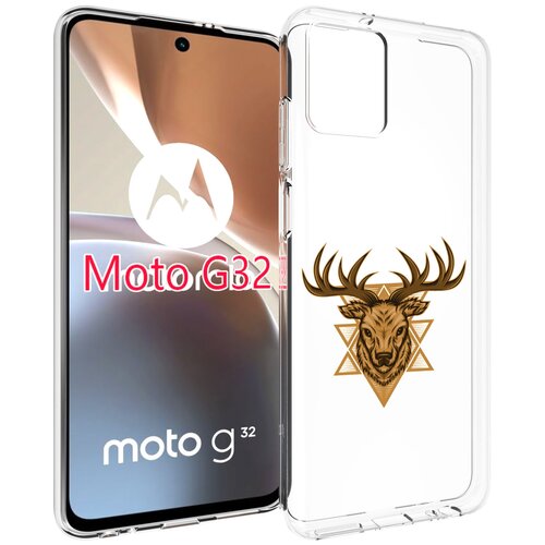 Чехол MyPads Олень для Motorola Moto G32 задняя-панель-накладка-бампер