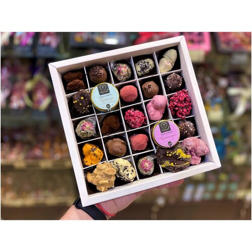 Конфеты ручной работы - Бельгийский шоколад 25 конфет Шоколадные конфеты, Ароматный Чай, Мед-Суфе. Арт 8.391