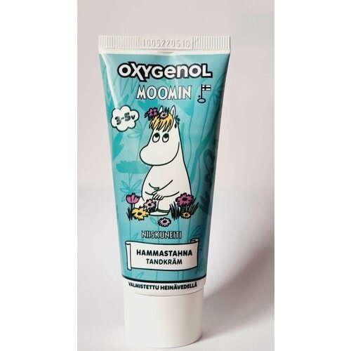 Детская зубная паста Oxygenol Moomin 3-5 лет со вкусом клубники 50 мл (Из Финляндии)