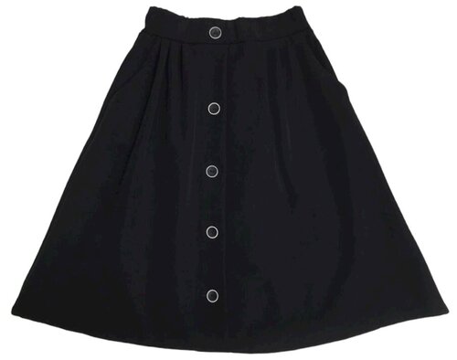 Школьная юбка-тюльпан, с поясом на резинке, размер 38, черный