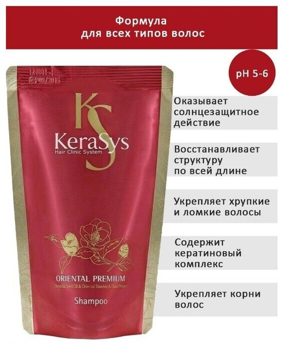 Шампунь для волос Kerasys Oriental Premium Восстановление, 500 мл (дой-пак)