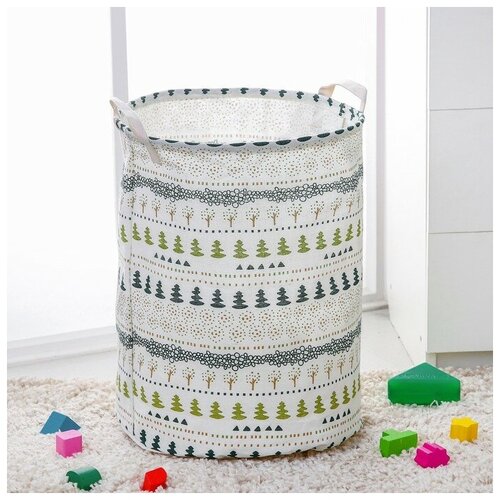 Корзина для игрушек Лес 35×35×44 см ковёр полиэстер touch 71301 44 80x150 см цвет анисово зелёный