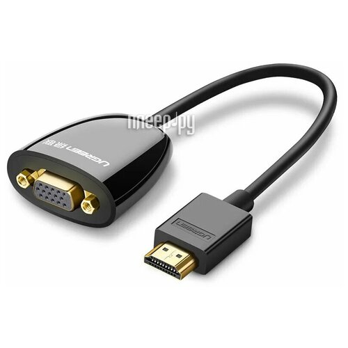 Видеоадаптер Ugreen HDMI - VGA, 1080p (40253) аксессуар ugreen mm105 hdmi vga black 40253