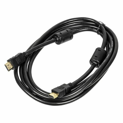 Кабель аудио-видео NingBo HDMI (m) - HDMI (m) , ver 1.4, 3м, GOLD, ф/фильтр, черный [hdmi-3m-mg(ver1.4)]