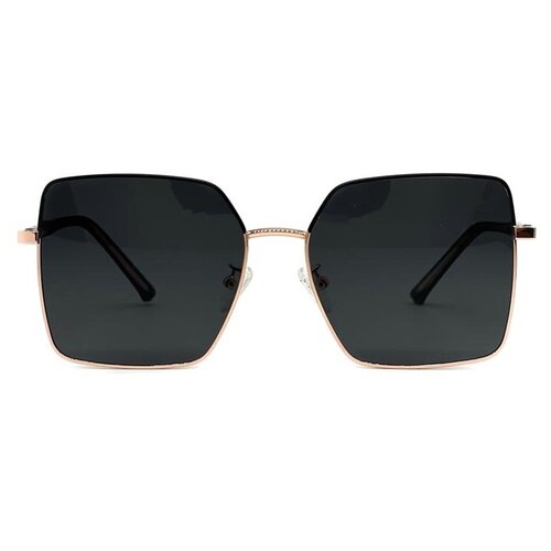 фото Солнцезащитные очки boccaccio, квадратные, оправа: металл, с защитой от уф, поляризационные, для женщин, черный