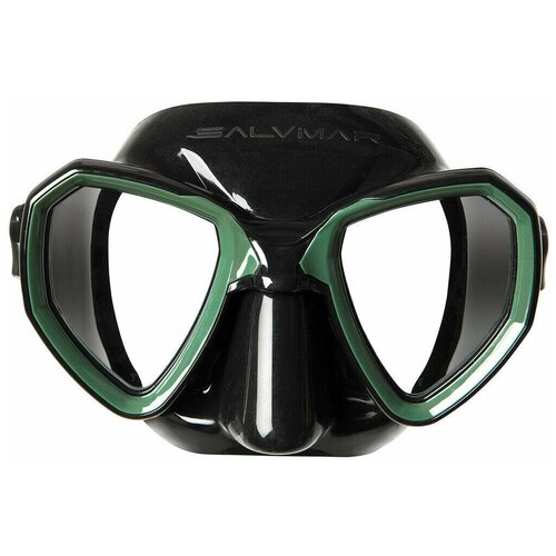 Маска SALVIMAR MORPHEUS, черн./зелен. маска aquadiscovery reef одностекольная черный силикон черная рамка прозрачное стекло