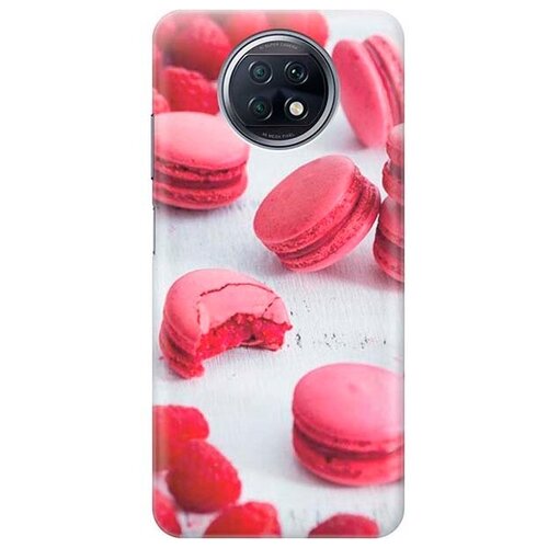 фото Ультратонкий силиконовый чехол-накладка для xiaomi redmi note 9t с принтом "малиновые макаруны" gosso