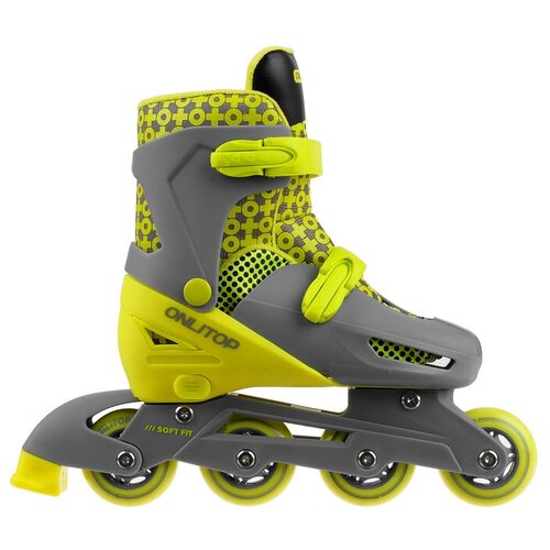 фото Роликовые коньки раздвижные onlytop, р. 34-37, колёса pvc 64 мм