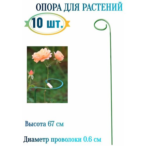 Поддержка-опора Гладиолус 10 шт, 67 см - для придания правильной формы садовым растениям, могут использоваться для поддержки комнатных растений опора гладиолус 70 07 10 шт