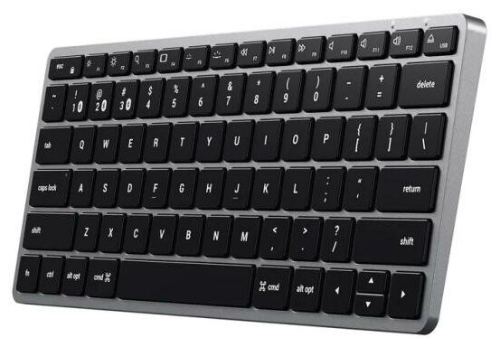 Беспроводная клавиатура Satechi Slim X1 Bluetooth Keyboard-RU. Раскладка - Русская. Цвет- Серый космос.