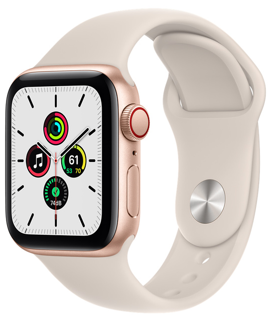 Умные часы Apple Watch SE GPS + Cellular 40мм Aluminum Case with Sport Band Aluminium Case, золотистый/сияющая звезда
