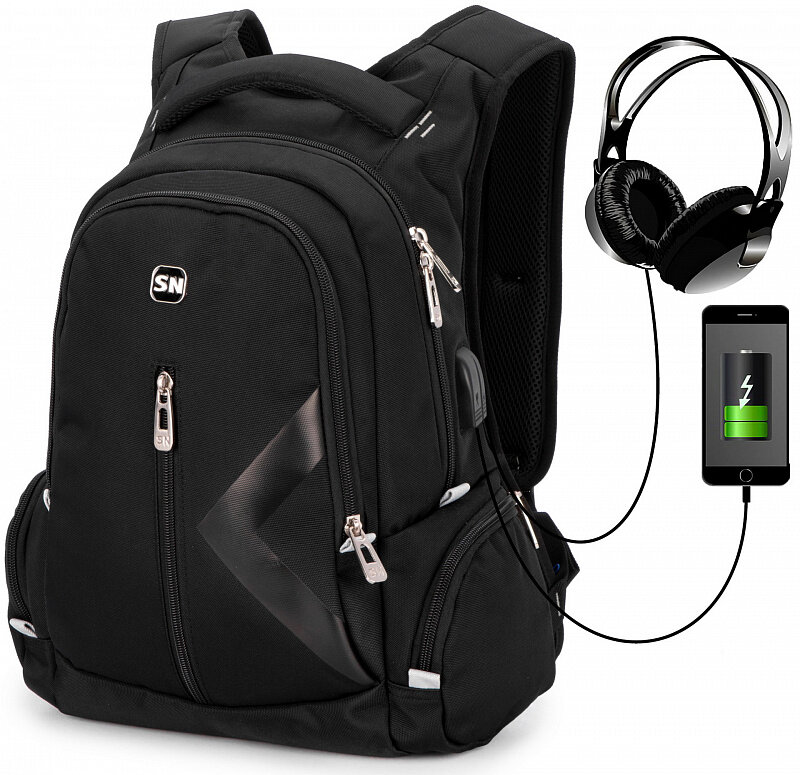 Школьный рюкзак для мальчиков подростков SkyName 90-136 с анатомической спинкой и USB выход