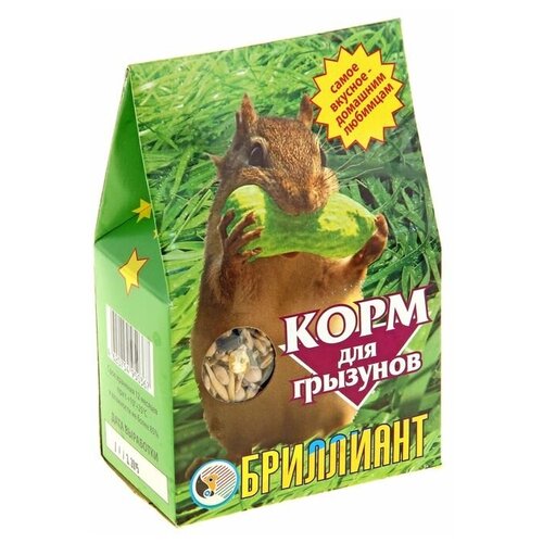 Корм Бриллиант для грызунов, с фруктами, 350 г