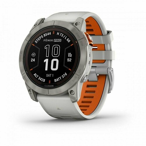 Умные часы Garmin FENIX 7X PRO Sapphire Solar Edition Титановый корпус с дымчато-серым оранжевым ремешком 12366200₽