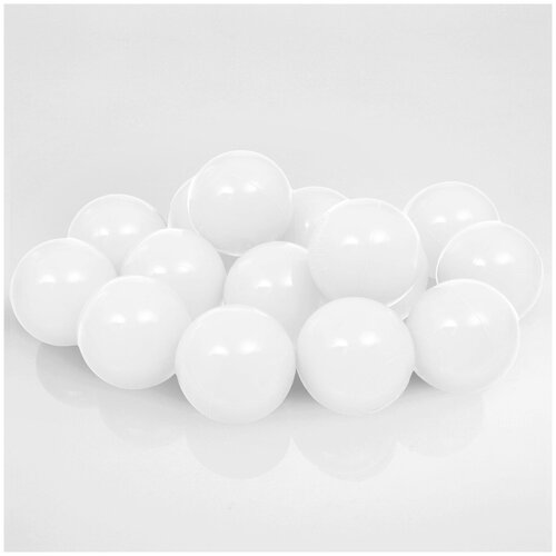 Шарики для сухого бассейна, диаметр шара 7,5 см, набор 500 штук, цвет белый