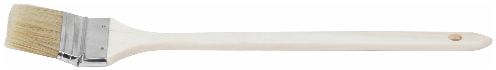Кисть радиаторная, натуральная светлая щетина, деревянная ручка 3" (75 мм)