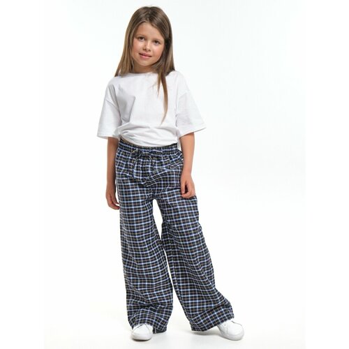 фото Брюки mini maxi, размер 152, черный, синий