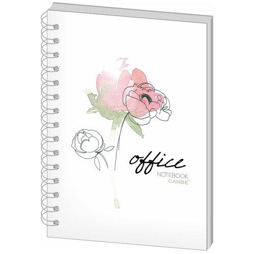 Бизнес-тетрадь 60л, кл, А5, Office Flowers, твердый переплет, СВА5-60OF
