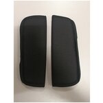 Накладки на ремни черные универсальные для автокесла, коляски, стульчика 2шт - изображение