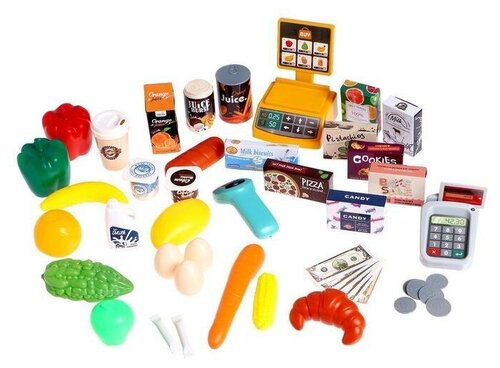 Игровой модуль Супермаркет, 47 предметов, коричневый 1 набор