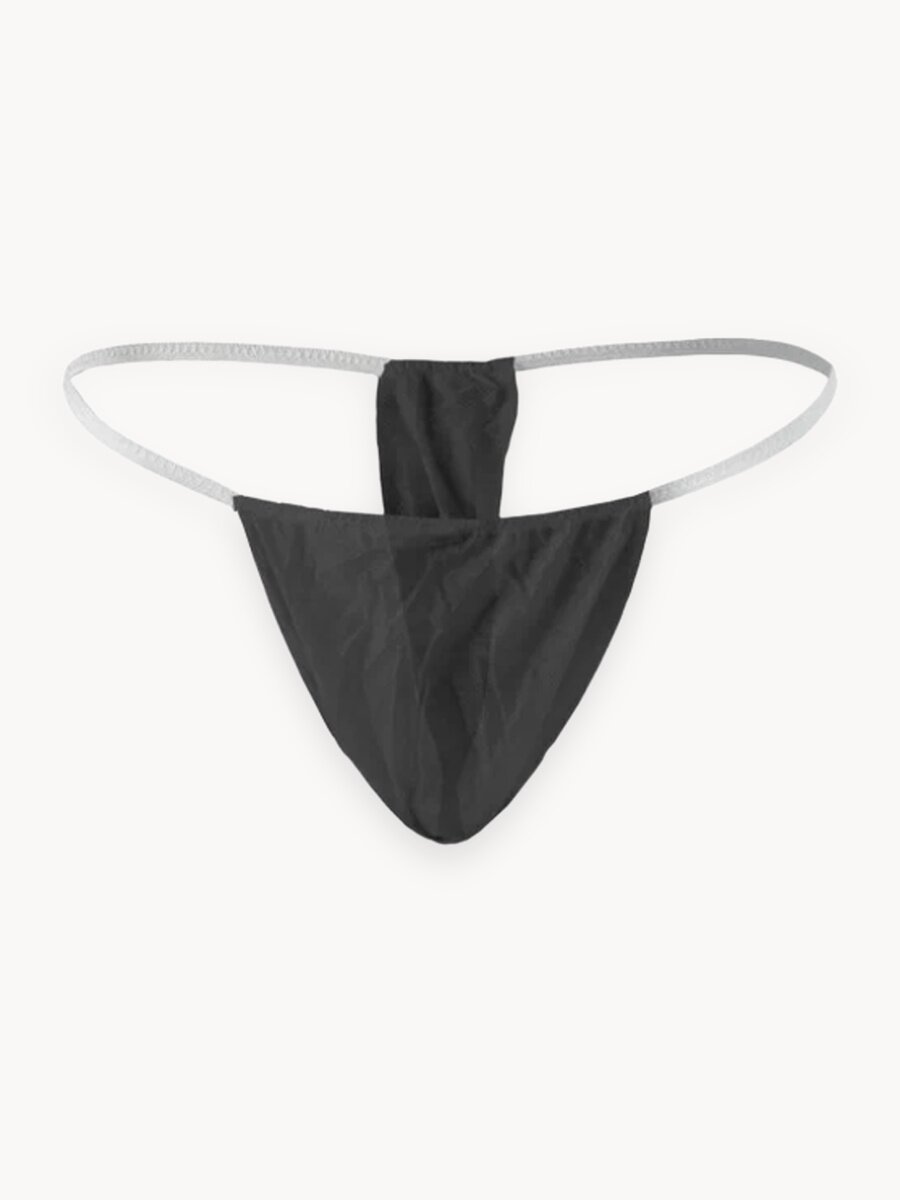 Трусики одноразовые женские бикини р.44-48 цвет Черный для массажа и солярия 25 шт/уп 603-122