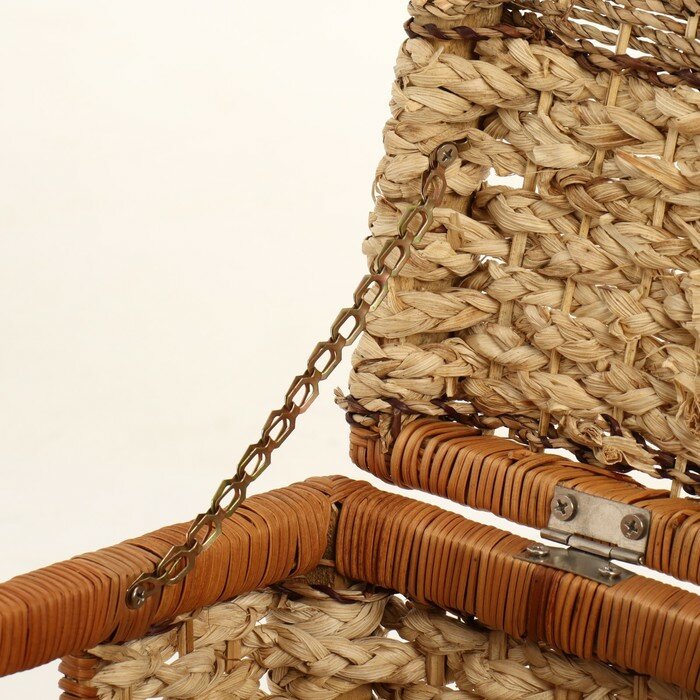 Корзина плетеная, 52х32х35 см, водоросли, кукурузный лист - фотография № 5