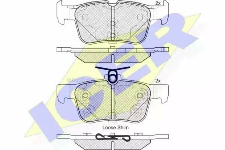 ICER 182198 182198 колодки дисковые задние!\ Ford Mondeo V 1.6/2.0/2.0TDCI 13>