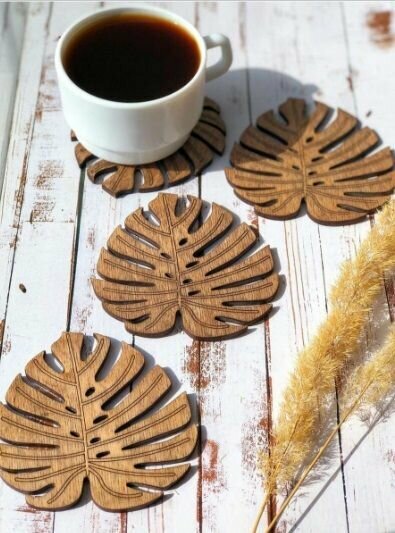 фото Лист Монстера подставка под горячее