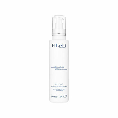 Eldan Premium Cellular Shock Unique Soft Cleansing Fluid Face & Eyes (Деликатное средство для демакияжа лица и шеи, включая области глазного контура и губ), 250 мл eldan soft cleansing fluid face
