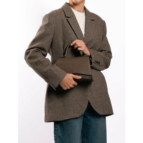 фото Сумка кросс-боди leather country классическая, натуральная кожа, внутренний карман, регулируемый ремень, коричневый