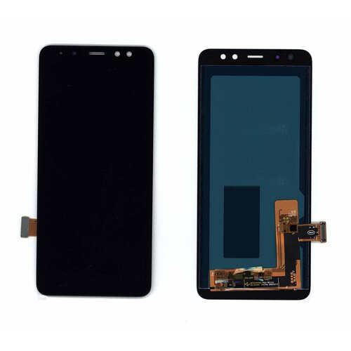 Модуль (матрица + тачскрин) для Samsung Galaxy A8 (2018) SM-A530F (OLED) черный модуль матрица тачскрин для samsung galaxy e7 sm e700 oled черный