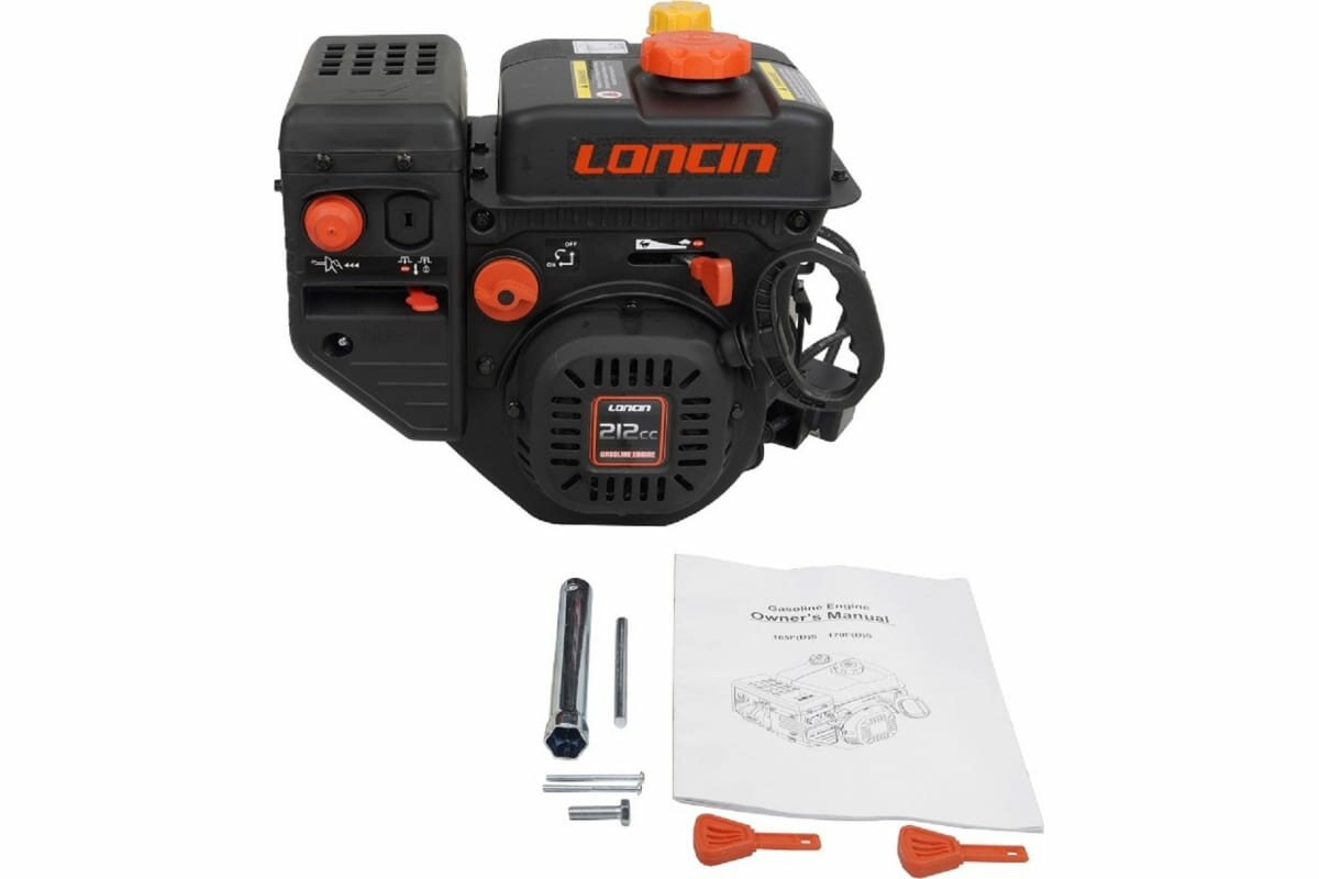 Двигатель бензиновый Loncin LC170FD(S) (A35 type) D19 (7л. с, 212куб. см, вал 19мм, ручной и электрический старт) — фото 10