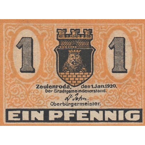 Германия (Веймарская Республика) Цойленрода 1 пфенниг 1920 г. (11) германия веймарская республика цойленрода 1 пфенниг 1920 г 18