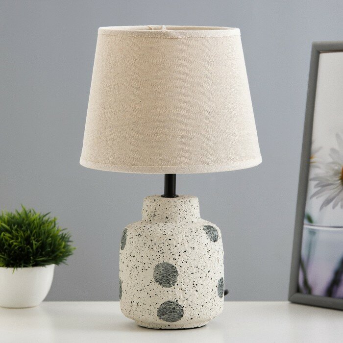 фото RISALUX Настольная лампа "Аурика" Е14 40Вт серый 20х20х33 см