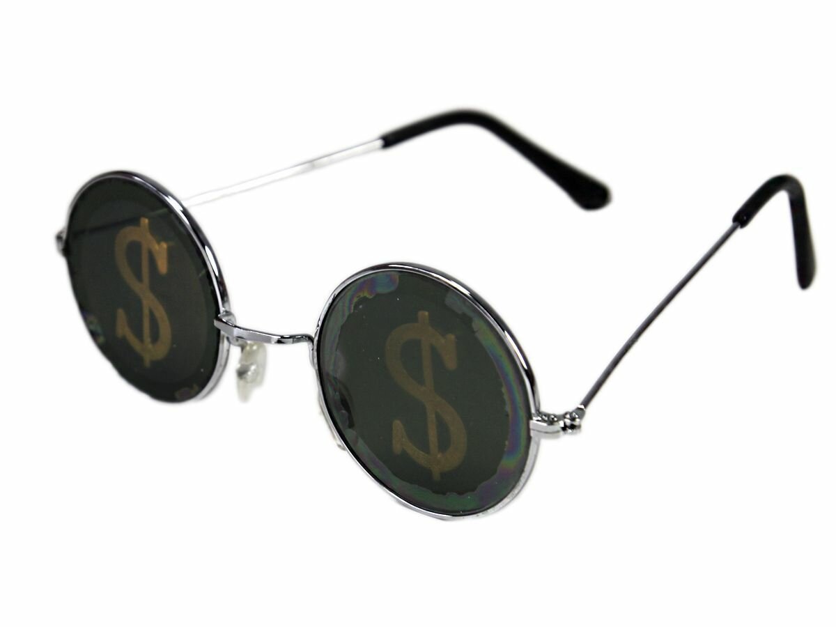 Карнавальные голографические очки "Доллары"