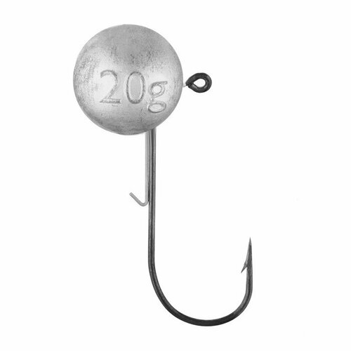 фото Джиг-головка lucky john round head, 20 г, крючок № 02/0