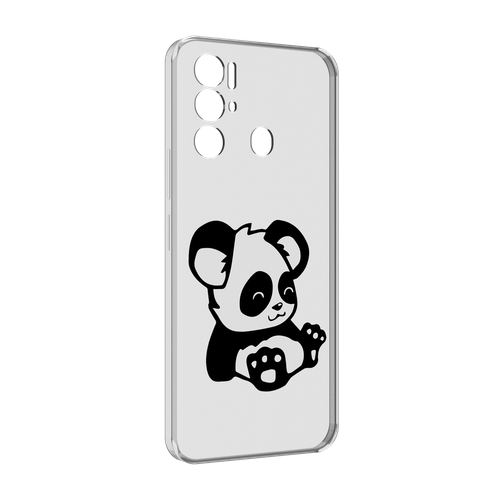 Чехол MyPads панда-детеныш детский для Tecno Pova Neo 4G задняя-панель-накладка-бампер чехол mypads панда монализа для tecno pova neo 2 задняя панель накладка бампер