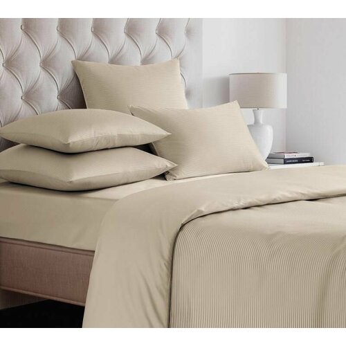 Пододеяльник из страйп-сатина SAILID ST-6-180х215 бежевый 180х215