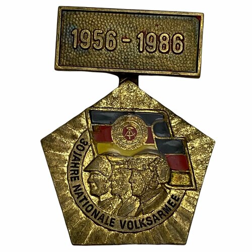 Знак 30 jahre nationale volksarmee 1956-1986 (30 лет национальной народной армии) ГДР 1986 г. знак гдр национальная народная армия гдр 1961 1980 гг булавка